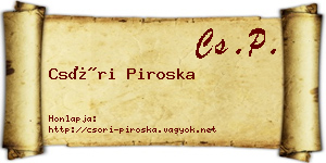 Csóri Piroska névjegykártya