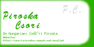 piroska csori business card